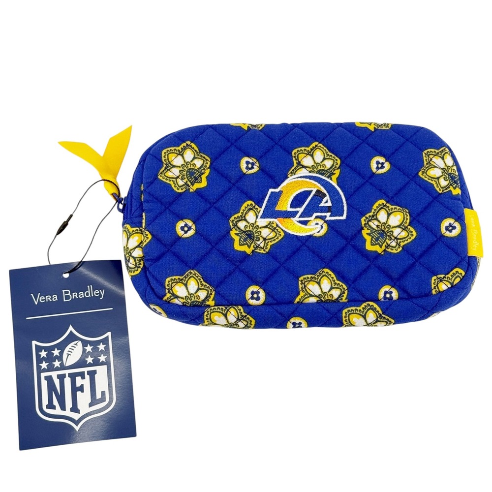 Vera Bradley NFL Los Angeles Rams Belt Bag Quilted Cotton Blue Gold Fanny Pack